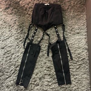 Grunge cut out pants